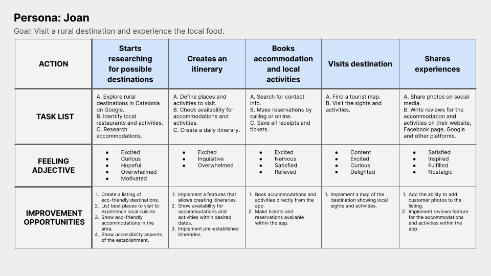Image of the user journey map.