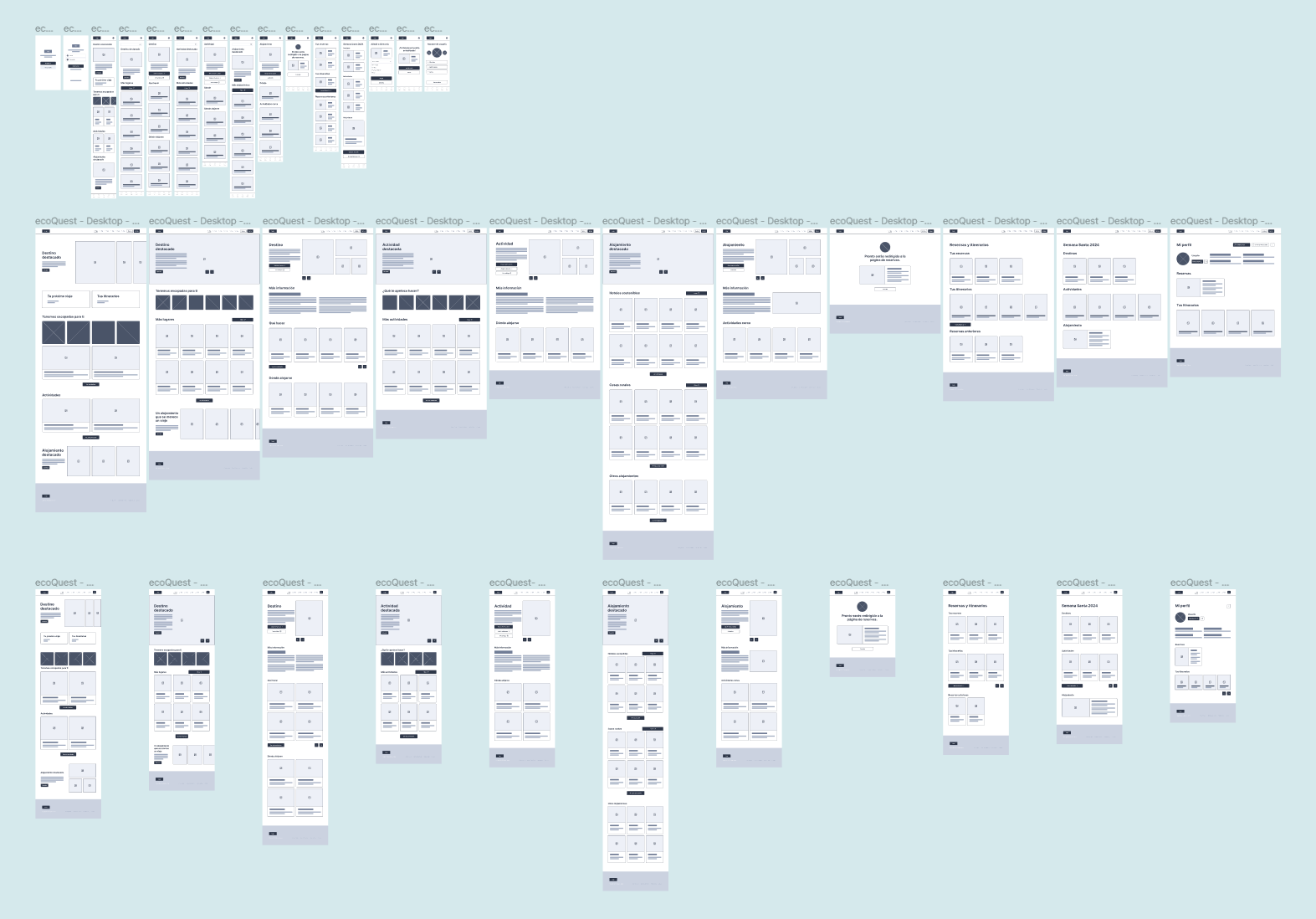 Image of the wireframes.